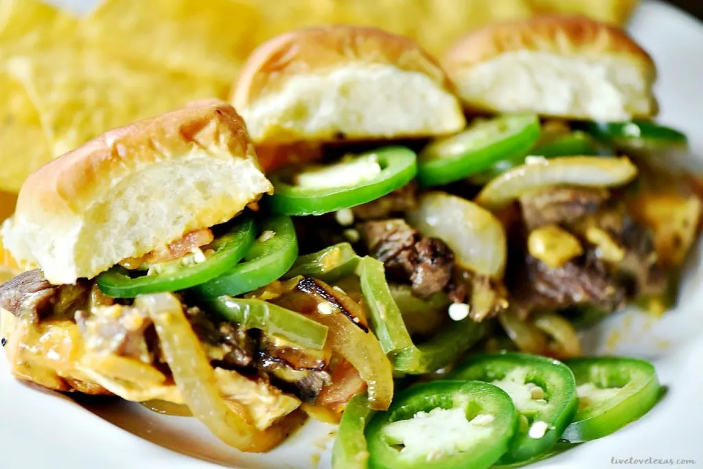 Do you love traditional Phillies? How about spice? Then you have to try this Tex Mex twist on the traditional sandwich - Spicy Texican Cheesesteak recipe.