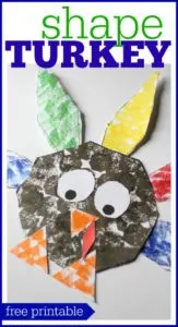 Thanksgiving Craft Shape Turkey