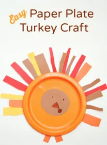 Super Easy Paper Plate Turkey Craft