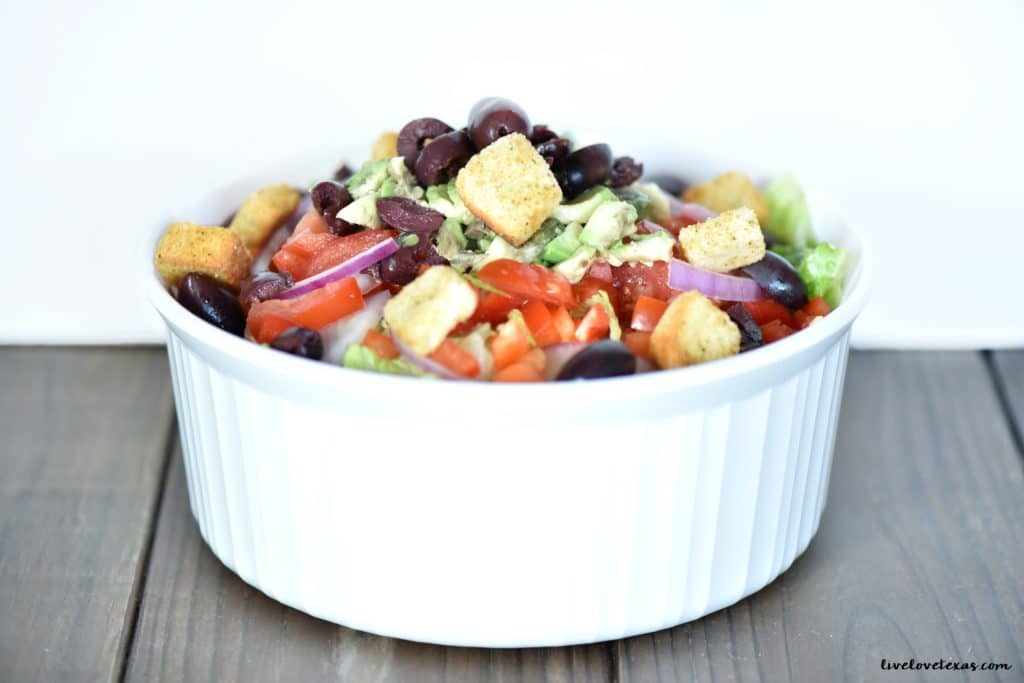 Easy salad in bowl