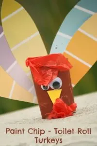 Paint Chip Turkey Thanksgiving Craft