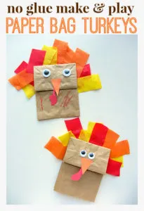 Paper Bag Turkey Thanksgiving Craft Puppet