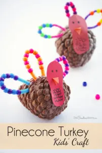 Pinecone Turkey Thanksgiving Craft