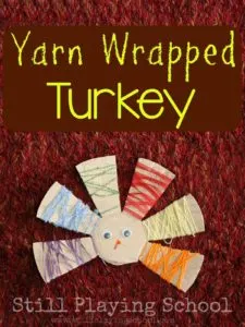 Yarn Wrapped Turkey Thanksgiving Craft