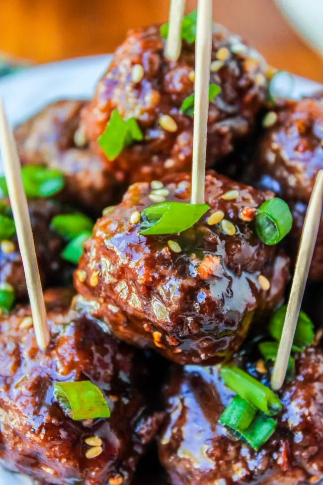 raspberry balsamic meatballs