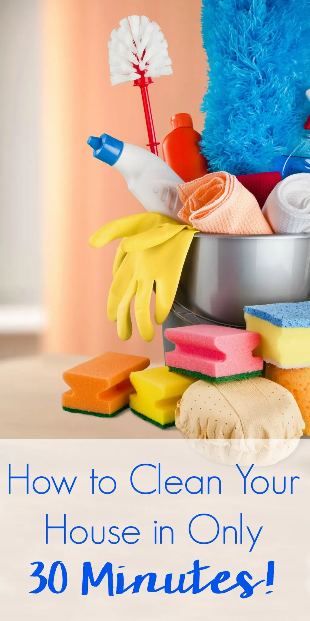Friends and family stopping by and your house is a wreck? Now it's no problem! Learn How to Clean House in 30 Minutes! #cleaning #cleaningtips