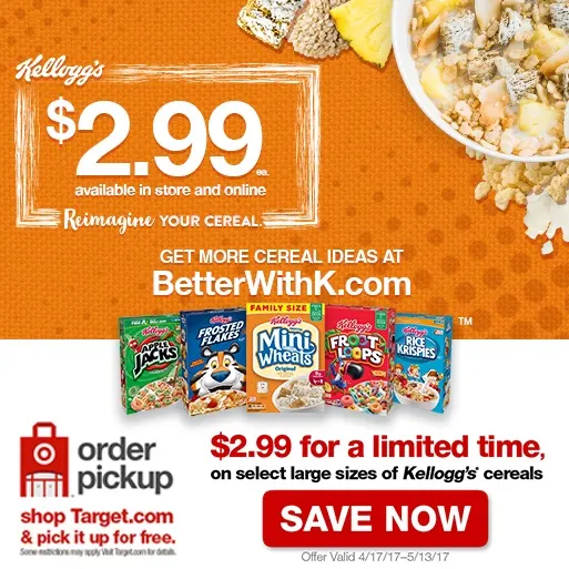 Grab your coupon now and see on your favorite Kellogg's cereals, you will make your little people very happy!