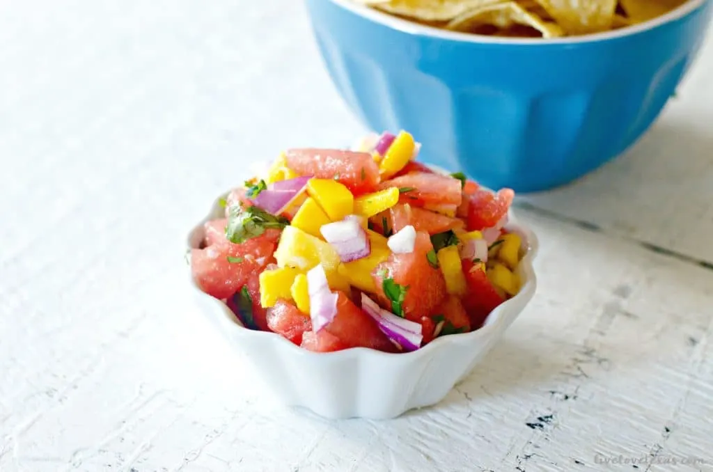 Looking for the best fruit salsa recipe ever? You've found it! This easy to make recipe is great on tacos, chips, and a great tropical fruit salsa for fish!