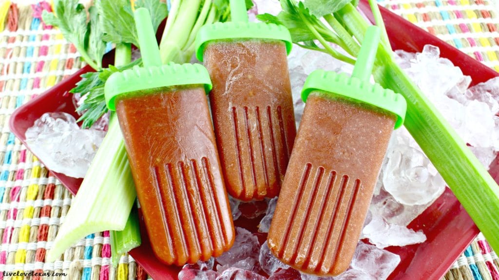 Get nostalgic for the homemade ice pops from your childhood with an adult twist! Try this cold and refreshing Boozy Bloody Mary Ice Pops recipe.