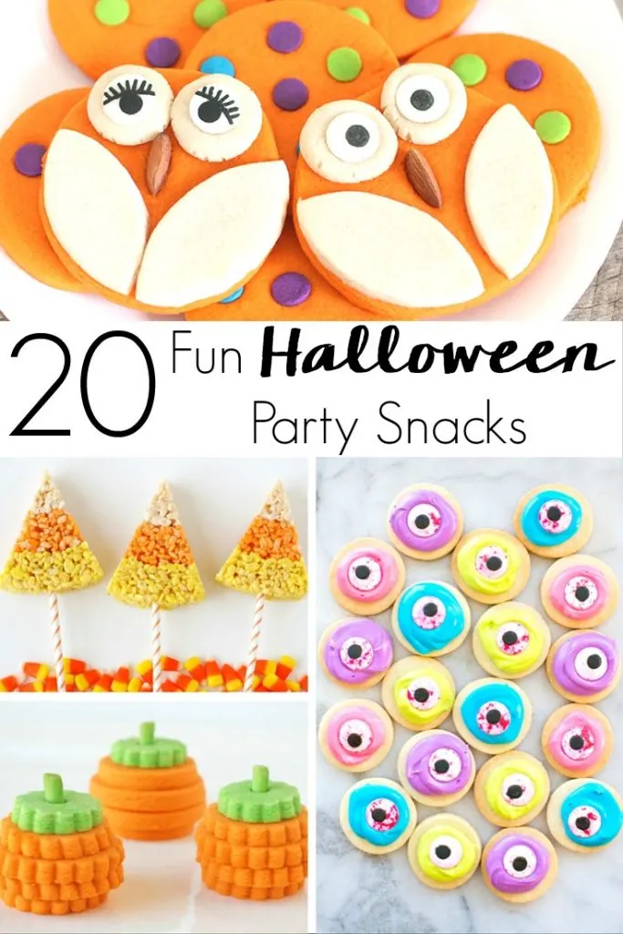 Get in the Halloween spirit with this amazing collection of 20 Festive and Fun Halloween Party Snacks! Appetizers, desserts, and more!