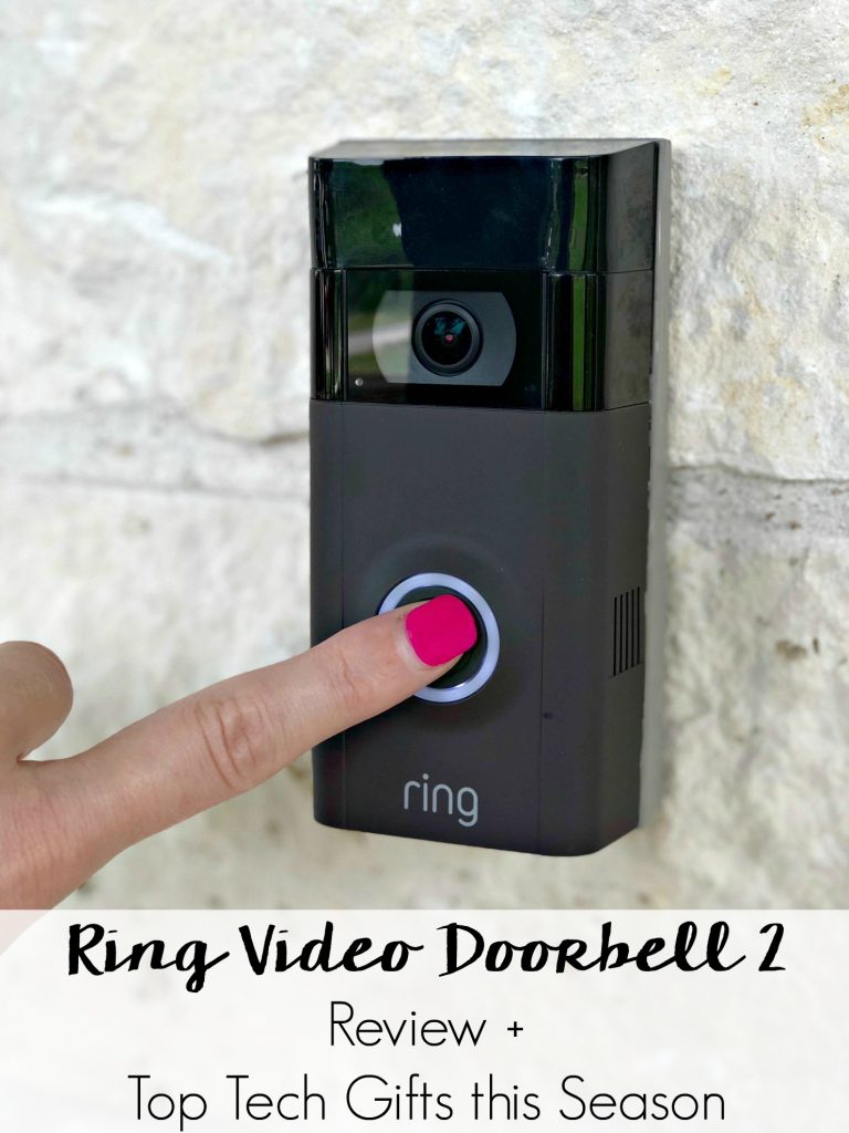The Ring Video Doorbell 2 review as an amazing wireless doorbell video camera and one of the best tech to gift this holiday season!