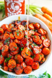 Honey Sriracha Roasted Carrots for Thanksgiving