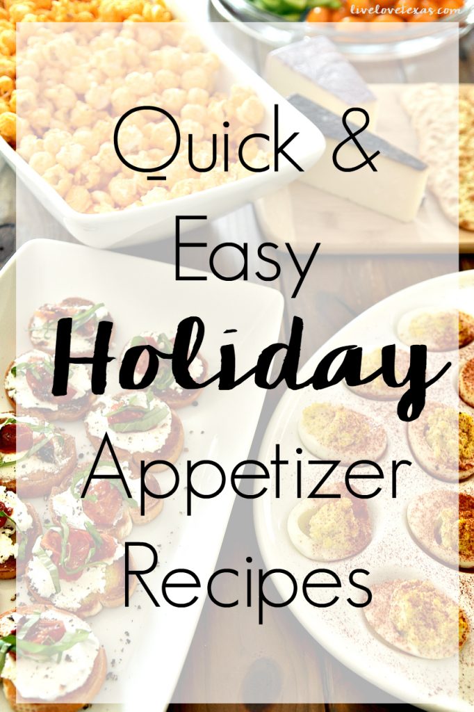 The holidays are crazy enough without all the cooking and entertaining. Try these quick & easy holiday appetizer recipes to make the holidays stress free!