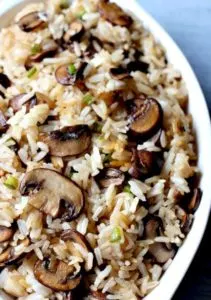 Spicy Mushroom Rice Thanksgiving Side Dish