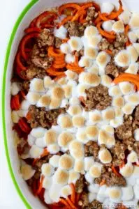 Spiralized Sweet Potatoes Thanksgiving Side Dish