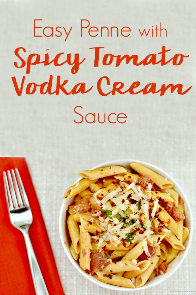 This easy penne with spicy vodka tomato cream sauce recipe may be simple, but it's delicious and always a crowd-pleaser...even for holiday meals!