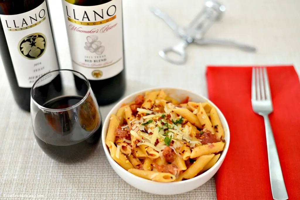 This easy penne with spicy vodka tomato cream sauce recipe may be simple, but it's delicious and always a crowd-pleaser...even for holiday meals!