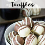 This easy homemade Bailey's Chocolate Truffle recipe uses only seven ingredients and is super easy to make for St. Patrick's Day or any day! #chocolatetruffles #chocolaterecipes #trufflesrecipes #trufflerecipes #dessertrecipes #stpatricksdaydesserts #baileysrecipes #baileyirishcream #boozydesserts