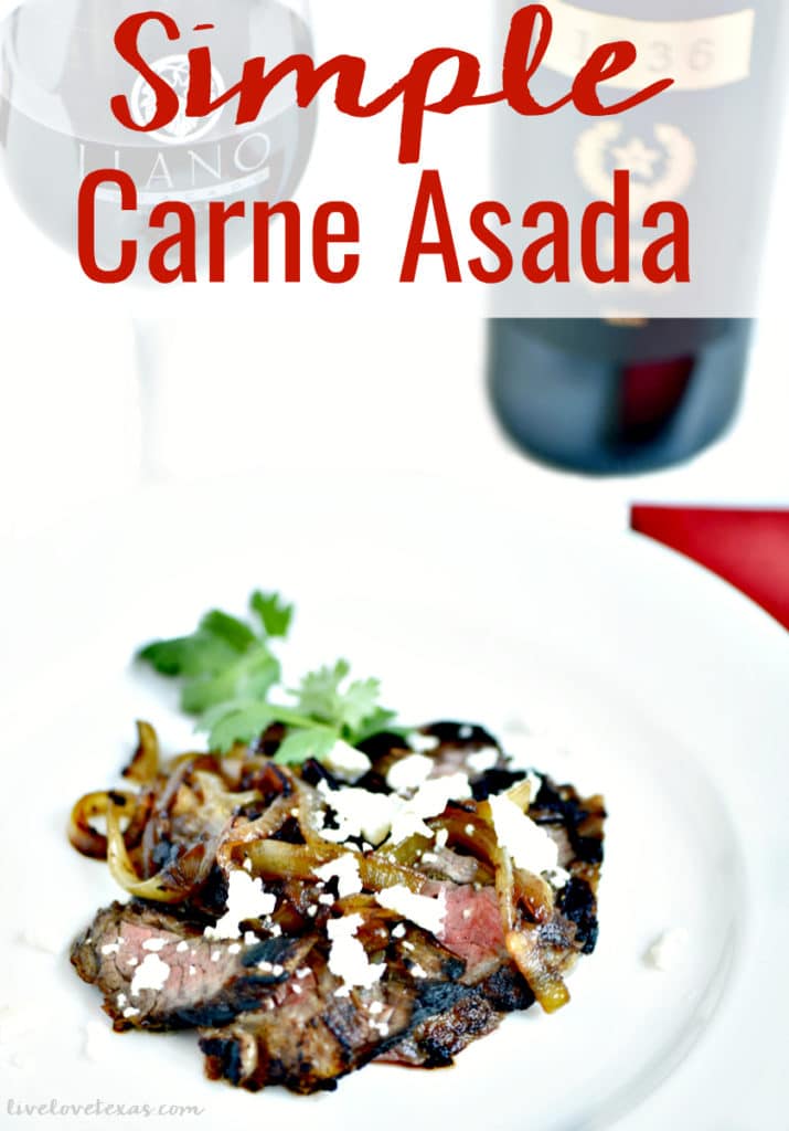 Whether you're looking for meal plan inspiration or something to serve on Cinco De Mayo, you can get a taste of Texas with this simple carne asada recipe. #carneasada #carneasadarecipe #texmex #cincodemayo #mexicanrecipes #beefrecipes #steakrecipes #mexican