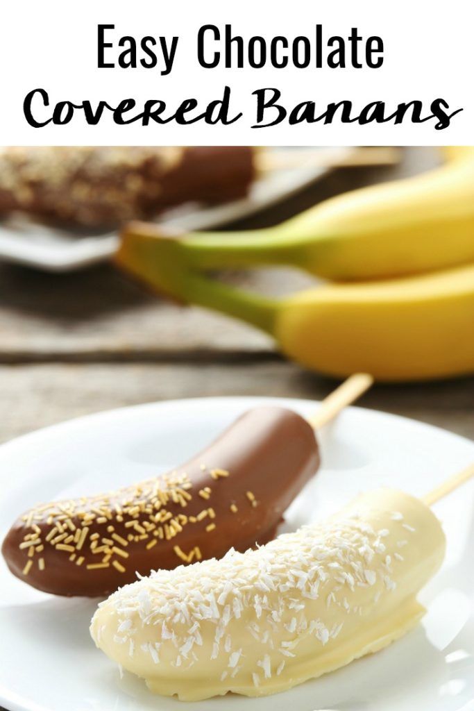 Making a fun dessert doesn't have to be hard. This easy to make Chocolate Covered Frozen Bananas Recipe uses ingredients you likely already have and comes together in about 30 minutes!