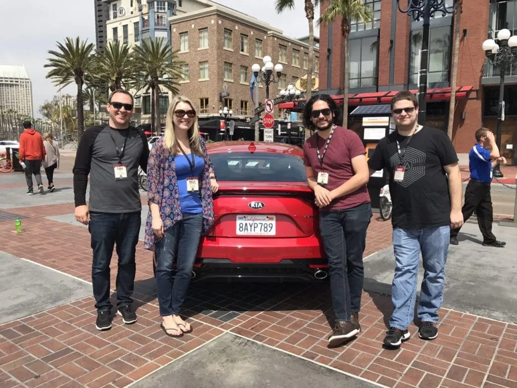 Kia Stinger in San Diego Outside of the Hard Rock Hotel Gas Lamp District 