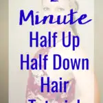 This fast and easy half up half down hairstyle tutorial is so simple and works on medium to long hair. It's a super versatile look that can be dressed up or down with just a ponytail holder and bobby pins.