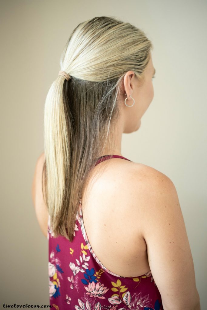 This fast and easy half up half down hairstyle tutorial is so simple and works on medium to long hair. It's a super versatile look that can be dressed up or down with just a ponytail holder and bobby pins.