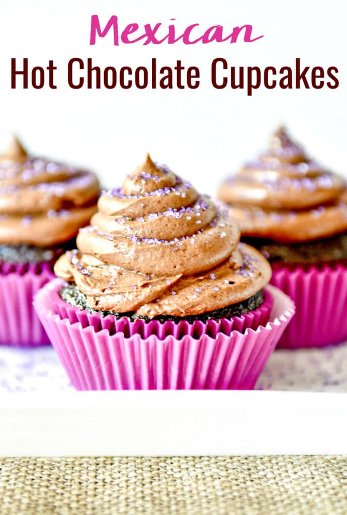 Chocolate cupcakes are classic, but also pretty boring. Mix things up for dessert with this Homemade Mexican Hot Chocolate Cupcakes Recipe!
