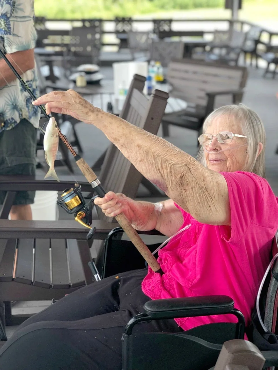 Granny's 90th birthday fishing