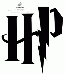 HP Harry Potter Inititals Pumpkin Stencil