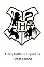 Harry Poter Hogwarts Crest Pumpkin Stencil
