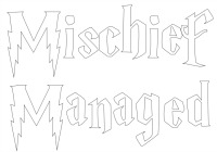 Mischief Managed Pumpkin Stencil