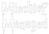 Mischief Managed Pumpkin Stencil