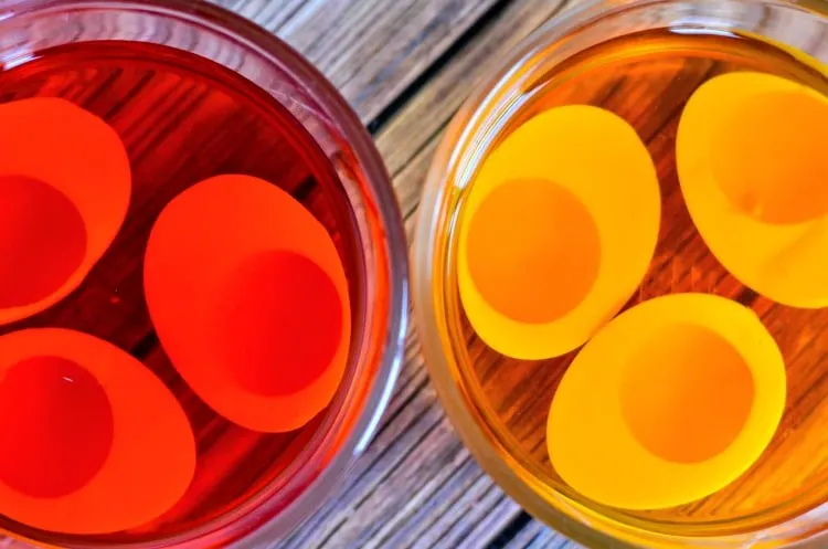 Coloring Egg Whites for Deviled Eggs