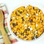 Roasted Butternut Squash Side Dish with Feta Cheese & Dried Cranberries