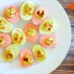 Thanksgiving Appetizer Colorful Deviled Eggs
