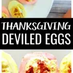 Get festive with your Thanksgiving appetizer this year and try these Colorful Deviled Eggs recipe!