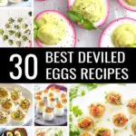 Prepare yourself for the 30 Best Deviled Egg Recipes ever! From your favorite, classic holiday appetizer recipes to easy recipes and deviled eggs with bacon. There's truly a deviled eggs appetizer for everyone! #deviledeggs #deviledeggsrecipe #eggrecipe #recipes #easyrecipes#bestrecipes #classicrecipes #appetizers #holidayappetizers #apps