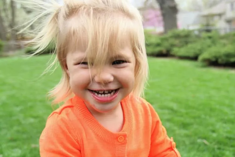 toddler girl on easter