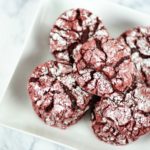 These delightful red velvet crinkle cookies are made with boxed cake mix. So there is less measuring, less fuss, and more time for laughing and eating cookies.