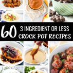 For those days when you haven't gone shopping and don't have time to cook, try the 60 Best 3 Ingredient or Less Crock Pot recipes. This huge collection of slow cooker recipes has beef, chicken, pork, vegetarian options, and desserts. Easy dinner recipes don't get any easier than these slow cooker favorites!