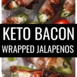 Just because you're on a special diet doesn't mean you can't indulge your cravings. Whether you're low carb, gluten free, or keto these bacon wrapped jalapeno poppers are the perfect snacks or appetizer! #jalapenopoppers #keto #ketorecipes #lchfrecipes #ketoappetizers