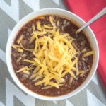 This easy keto chili recipe is full of flavor and the perfect low carb chili to help you reach your diet goals. It's a no bean chili perfect for LCHF, caveman, gluten-free, and paleo diets. But this low carb chili is also a great keto Super Bowl recipe as well! 