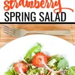 Fresh and easy strawberry salad recipe with balsamic in bowl.