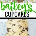 Forget plain old cupcakes. Take your dessert game to the next level with this&nbsp;Chocolate Bailey's Irish Cream Cupcakes recipe with Bailey's Irish Buttercream Frosting. These rich chocolate cupcakes have Bailey's Irish Cream mixed into the batter and another dash of Bailey's is added to the perfectly balanced homemade buttercream. These cupcakes will leave an impression whether they're for St. Patrick's Day or another party! #irishcreamrecipes #baileysirishcream #baileysrecipes