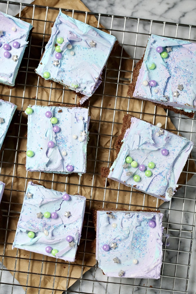 The best brownie recipe for a unicorn party.