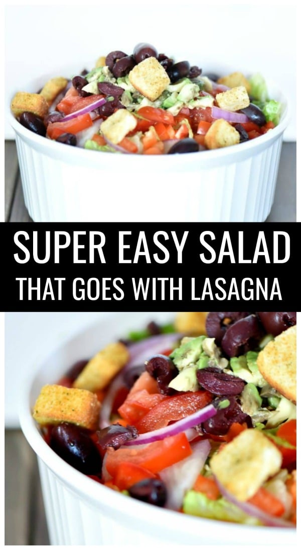 Super Easy Salad Recipe that goes with Lasagna & All Italian Dishes!