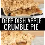 When you want an easy dessert recipe, why not go for America's favorite pie? This deep dish apple crumble pie is the perfect summer dessert, holiday pie, or for any time!