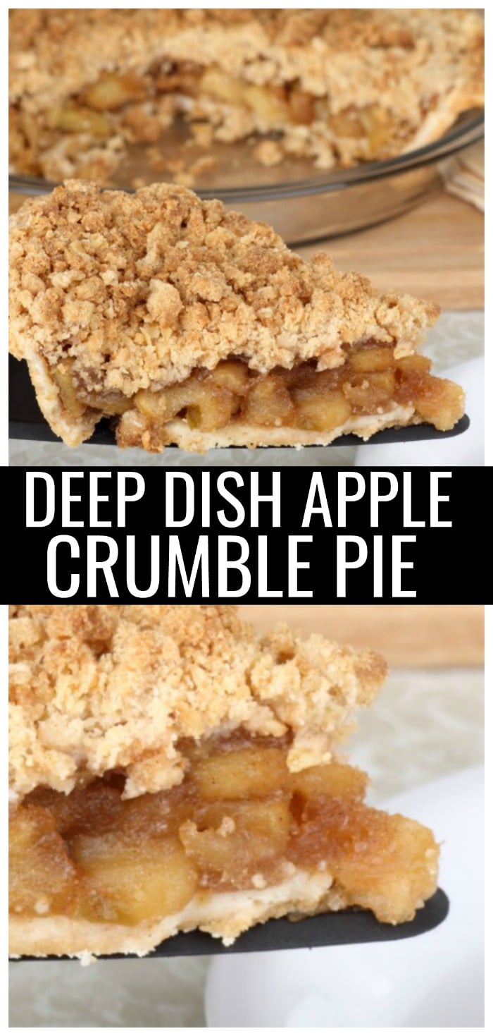 When you want an easy dessert recipe, why not go for America's favorite pie? This deep dish apple crumble pie is the perfect summer dessert, holiday pie, or for any time!