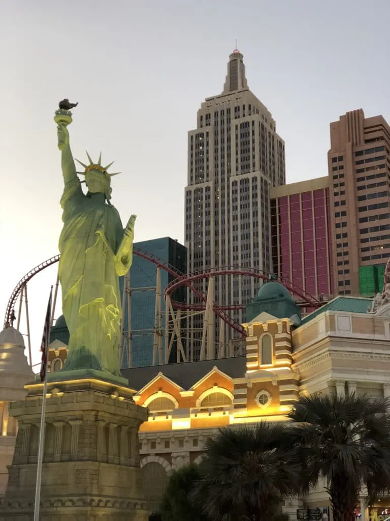 New York New York Big Apple Roller Coaster in Las Vegas.